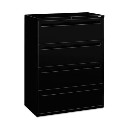 Hon HON, 700 SERIES FOUR-DRAWER LATERAL FILE, 42W X 18D X 525H, BLACK 794LP